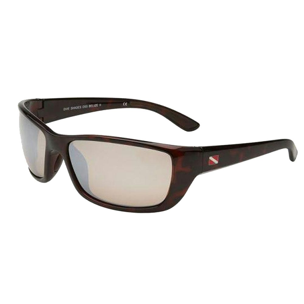 Dive Shades Belize II Polarized Sunglasses - Tortoise Frame with Brown Mirror Lenses