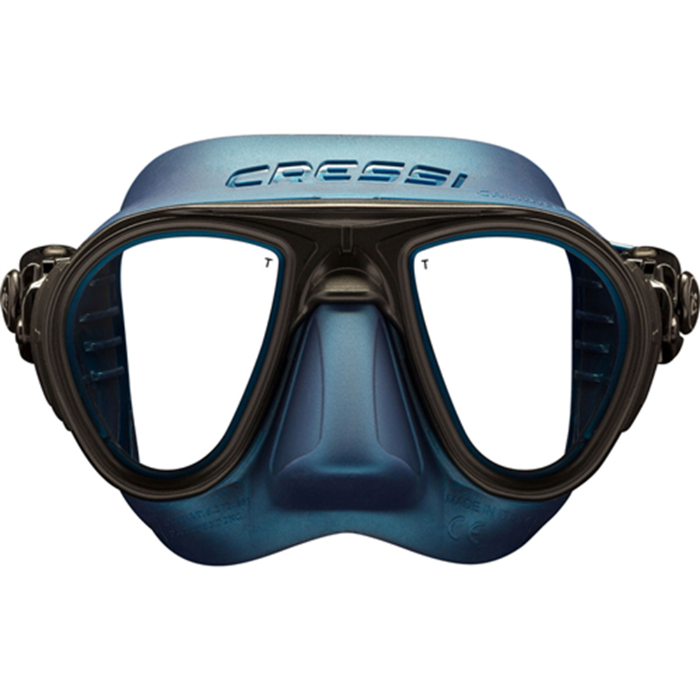 Cressi Calibro Mask, Two Lens Front - Blue/Silver