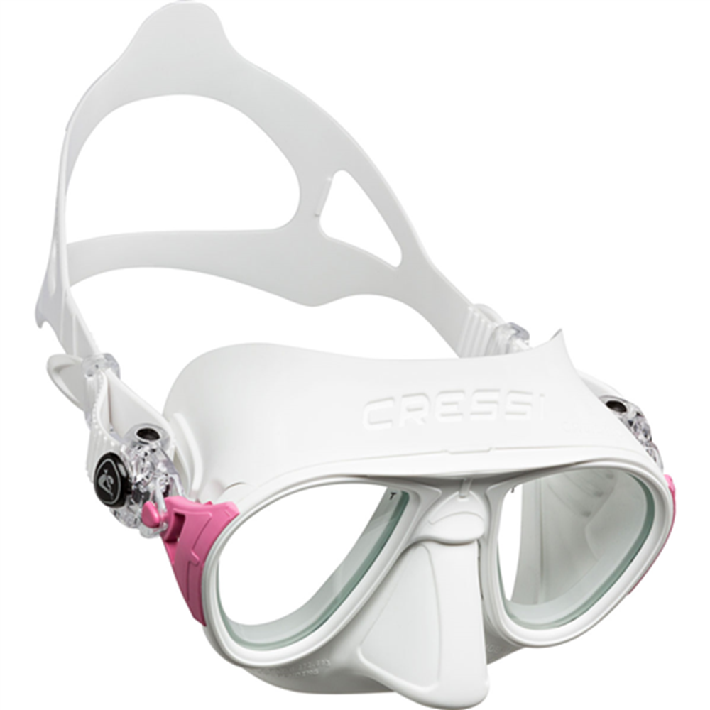 Cressi Calibro Mask, Two Lens - White/Pink
