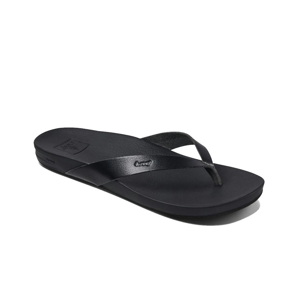 Reef Cushion Bounce Court Sandals (Women's) Side Angle - Black