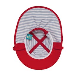 Sunday  Afternoons Infant's Sunsprout Sun Hat Underside  - Navy/White Stripe Thumbnail}