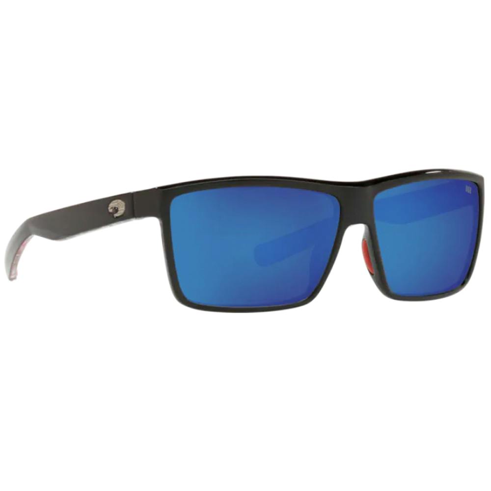 Costa Rinconcito Polarized Sunglasses - Shiny USA Black Frame/Blue Mirror Lenses