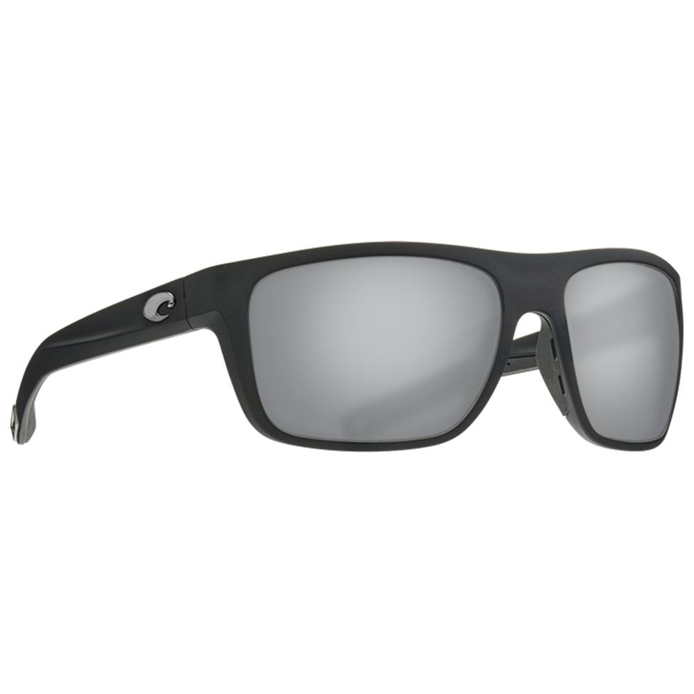 Costa Broadbill 580G Polarized Sunglasses - Matte Black Frame/Grey Silver Mirror Lenses