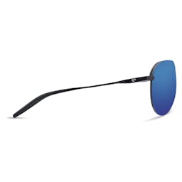 Costa Helo Polarized Sunglasses Matte Black Frame with Blue Mirror Right Side View Thumbnail}