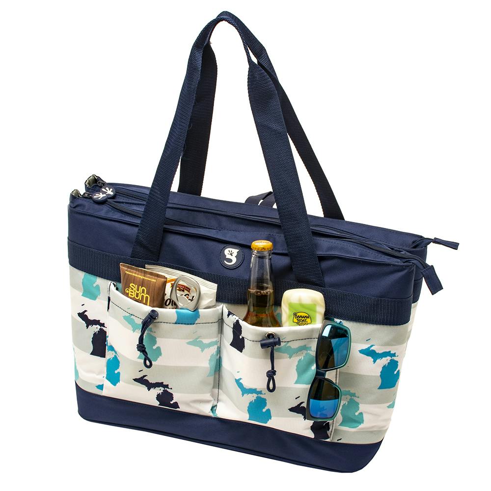 Gecko 2 Compartment Tote Cooler - MI Toss (Contents NOT Included)