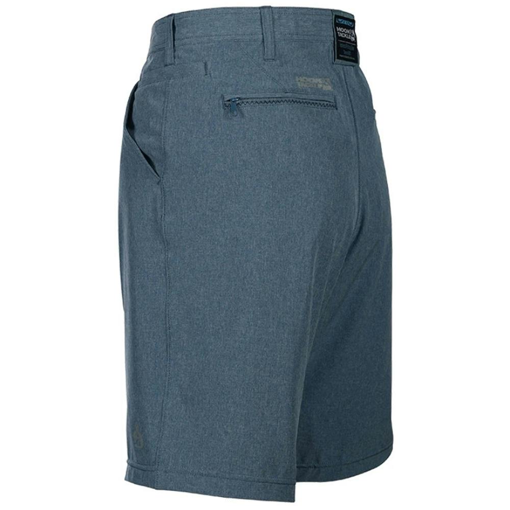 Hook & Tackle Men's Hi-Tide Hybrid Shorts Left Side - Blue