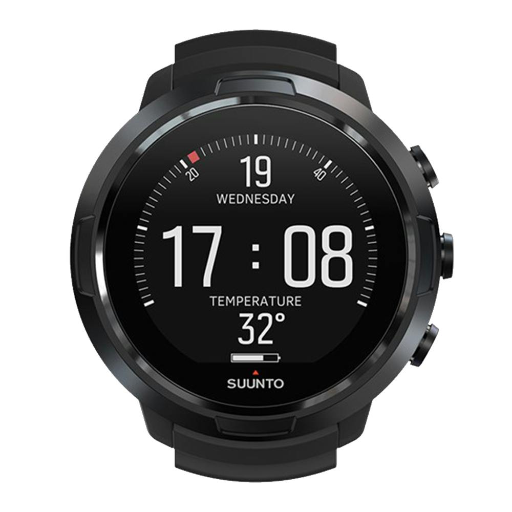 Suunto D5 Wrist Dive Computer with USB Cable Front - All Black
