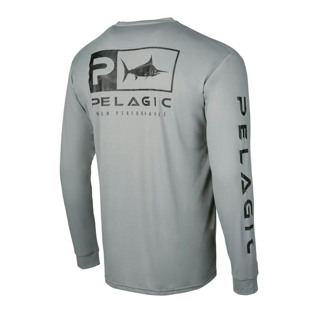 Pelagic Aquatek Icon Long Sleeve Performance Shirt - Grey