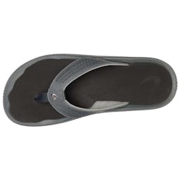 OluKai Ulele Sandals (Men's) Top View - Dark Shadow/Black Thumbnail}
