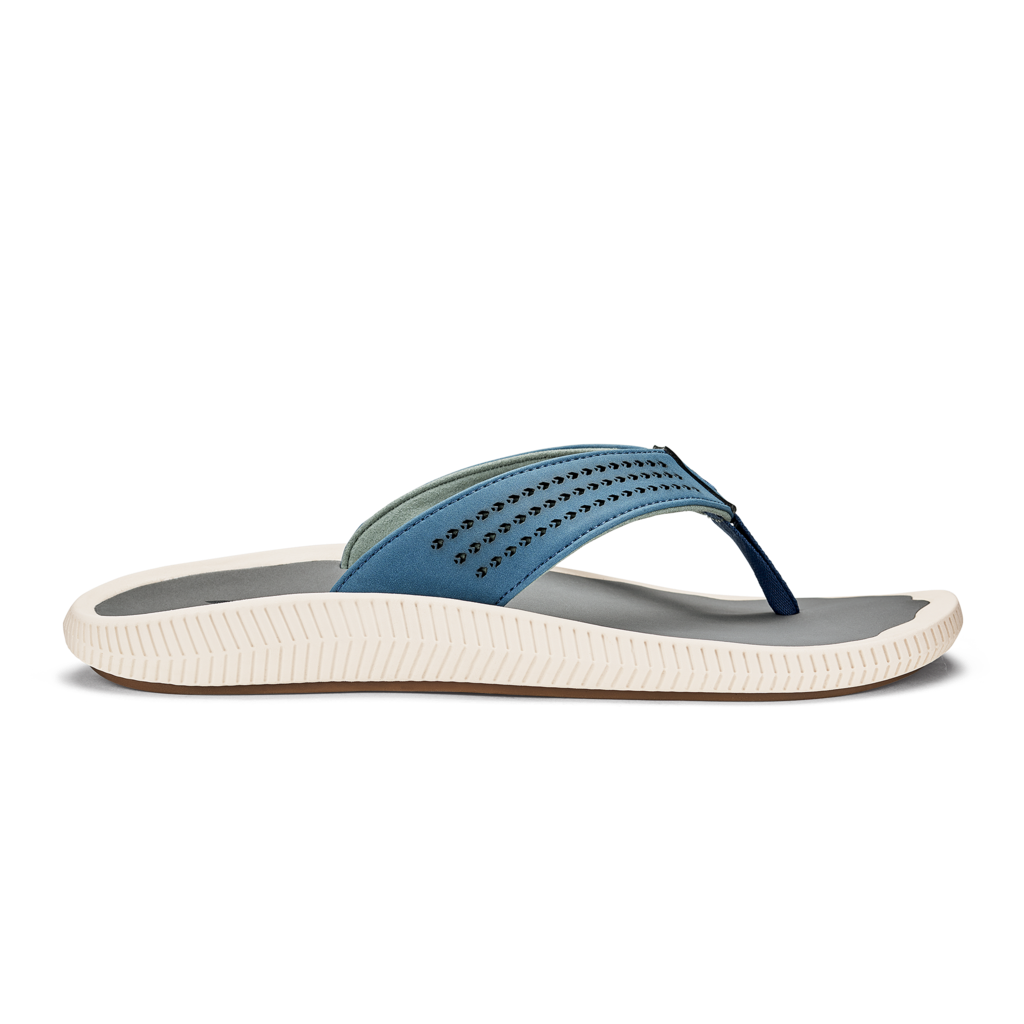 OluKai Ulele Thong Sandals (Men's) - Slate Blue/Charcoal