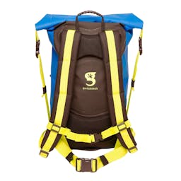 Gecko Paddler 30L Waterproof Backpack Back View - Royal/Neon Green Thumbnail}