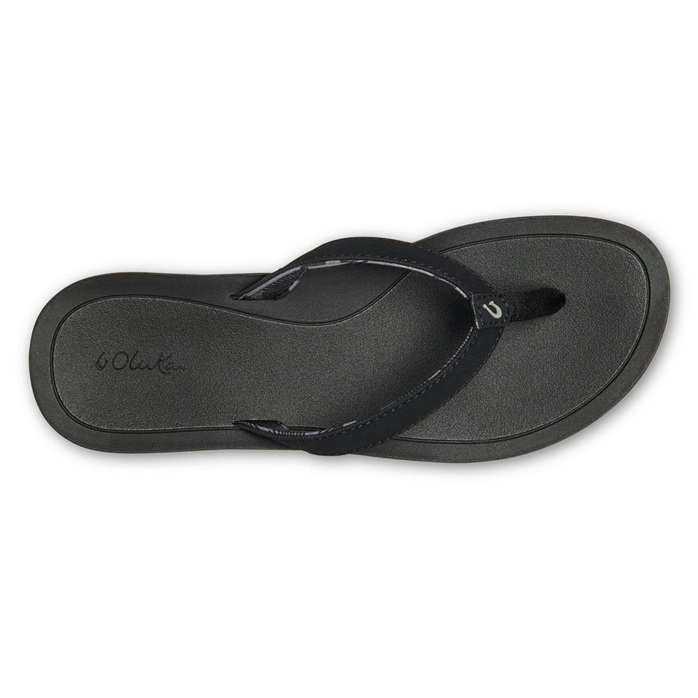 Olukai Pi’o Lua Sandals Top - Black/Black