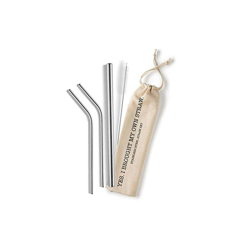 Stainless Steel Reusable Straw Set - Yes, I Brought My Own Straw
