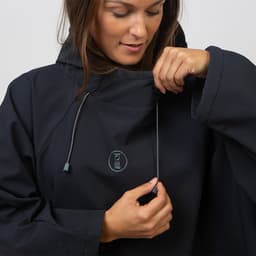 Fourth Element Storm Poncho Hood Pull Cord Detail - Black Thumbnail}