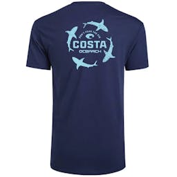 Costa Ocearch Circle Shark T-Shirt - Navy  Thumbnail}