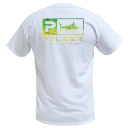 Pelagic Dorado Green Youth Fishing T-Shirt - White Thumbnail}