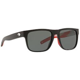 Costa Spearo Polarized Sunglasses - Matte USA Black Frame/Gray Lenses Thumbnail}