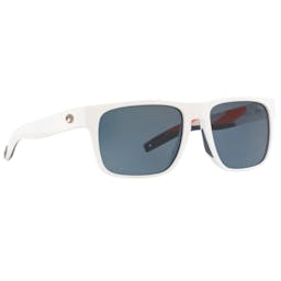 Costa Spearo Polarized Sunglasses - Matte USA White Frame/Gray Lenses Thumbnail}