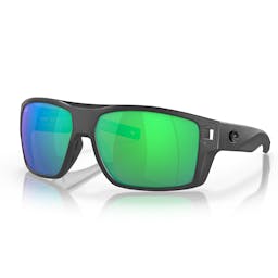 Costa Diego Polarized Sunglasses - Matte Gray Frame/Green Polycarbonate Lens Thumbnail}
