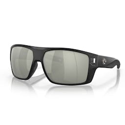 Costa Diego Polarized Sunglasses - Matte Black Frame/Gray Silver Lightwave Glass Lens Thumbnail}