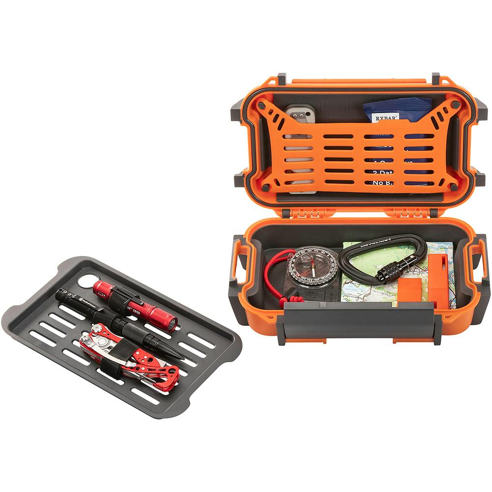 Pelican R40 Personal Utility Ruck Case Open with Components- Orange