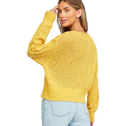 Billabong Feel The Breeze Sweater Back - Sunflower Thumbnail}