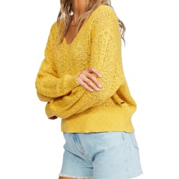 Billabong Feel The Breeze Sweater Side - Sunflower Thumbnail}