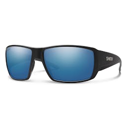 Smith Guide's Choice Sunglasses - Matte Black Frame/Blue Mirror Lenses Thumbnail}