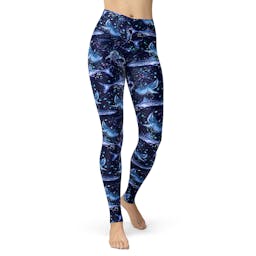 Spacefish Army Leggings - Whale Shark - Front View Thumbnail}