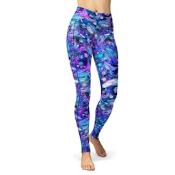Spacefish Army Leggings - Cosmic Whale - Font View Thumbnail}