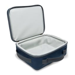 YETI Daytrip Lunch Box with Coldcell Flex Insulation Open Angle - Navy Thumbnail}