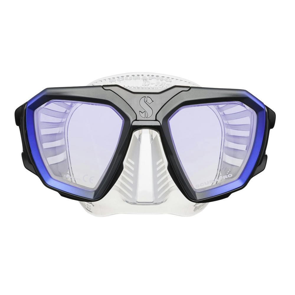 ScubaPro D-Mask, 2 Lens - Blue/Clear Skirt