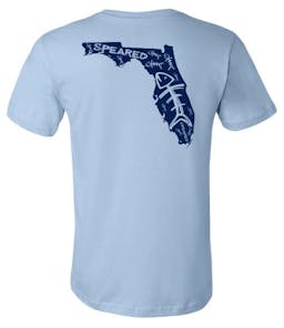 Speared State of Florida Logo T-Shirt Back - Blue Thumbnail}