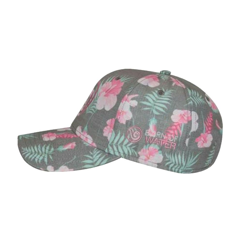 Born of Water Tropical Logo Hat Side - Pink