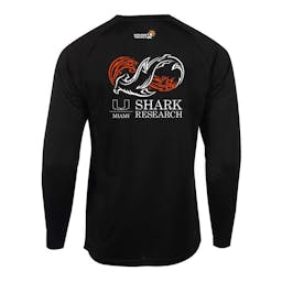 Hook & Tackle University of Miami Shark Research Seamount Long Sleeve Performance Shirt - Black Thumbnail}