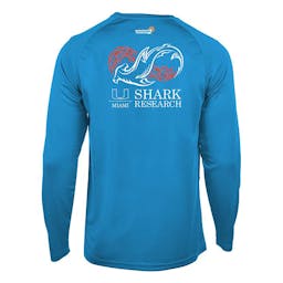 Hook & Tackle University of Miami Shark Research Seamount Long Sleeve Performance Shirt - Blue Thumbnail}