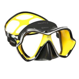 Mares X-Vision Chrome Liquidskin Dive Mask - Black/Yellow Thumbnail}