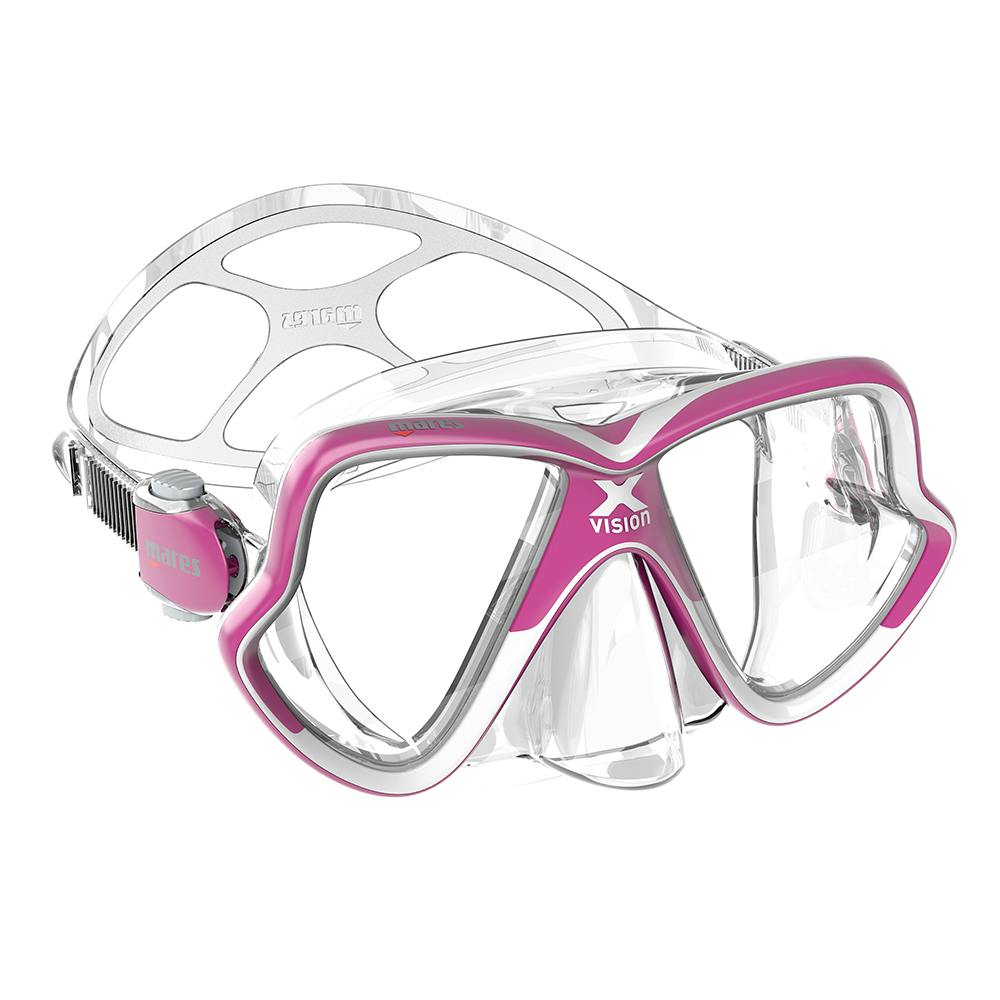 Mares X-Vision Mid 2.0 Dive Mask - Pink/Clear