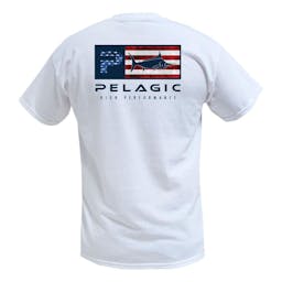 Pelagic Deluxe Americamo Premium T-Shirt Back - White Thumbnail}
