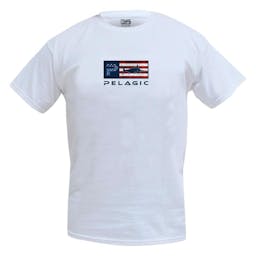 Pelagic Deluxe Americamo Premium T-Shirt Front - White Thumbnail}