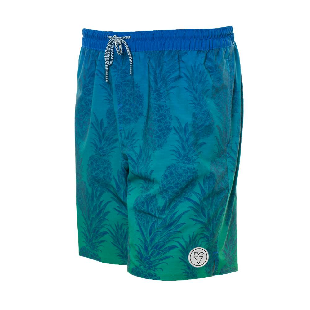 EVO Kailua Volley Shorts (Men's) Left Side - Blue