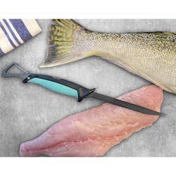 Toadfish Outfitters Stowaway 7" Folding Filet Knife Lifestyle on Fish Thumbnail}