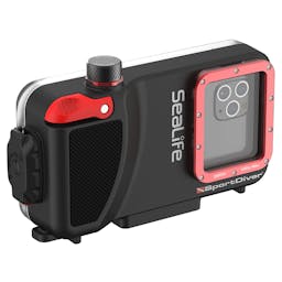 SeaLife SportDiver Underwater Housing for Android & iPhone® Angle with phone inserted (Phone not included) Thumbnail}