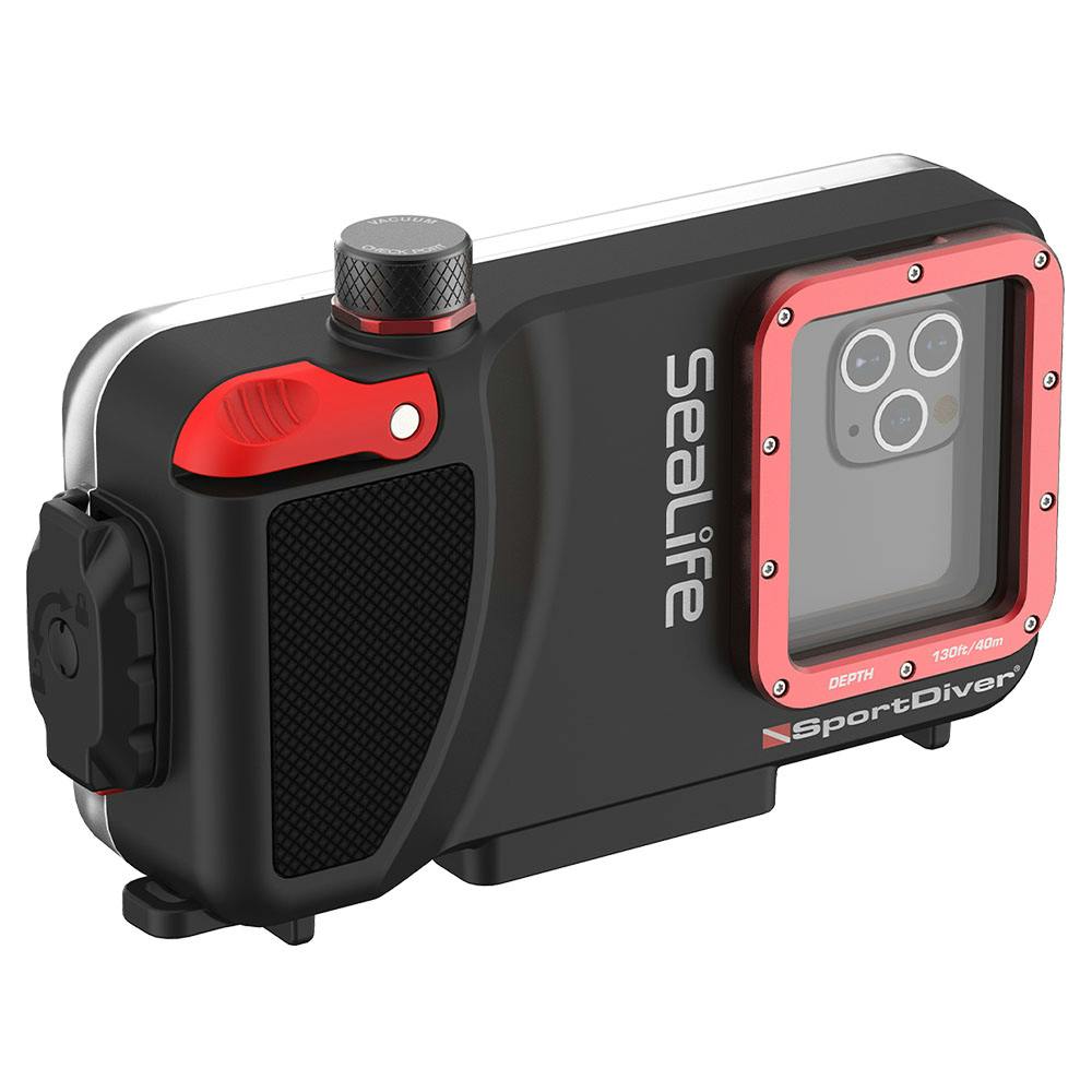SeaLife SportDiver Underwater Housing for Android & iPhone® Angle with phone inserted (Phone not included)
