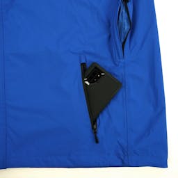 Pelagic Outrigger Lightweight Rain Jacket Pocket Detail- Blue Thumbnail}