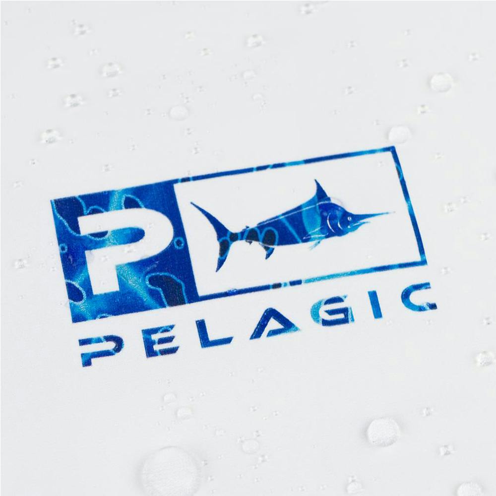 Pelagic Aquatek Hoodie Fishing Shirt (Youth) Fabric Detail - Blue