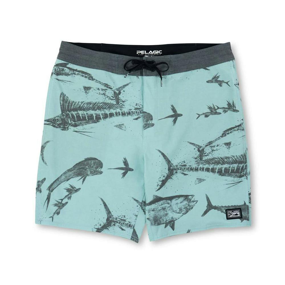 Pelagic Gyotaku Deep Drop Fishing Shorts (Men’s) - Turquoise