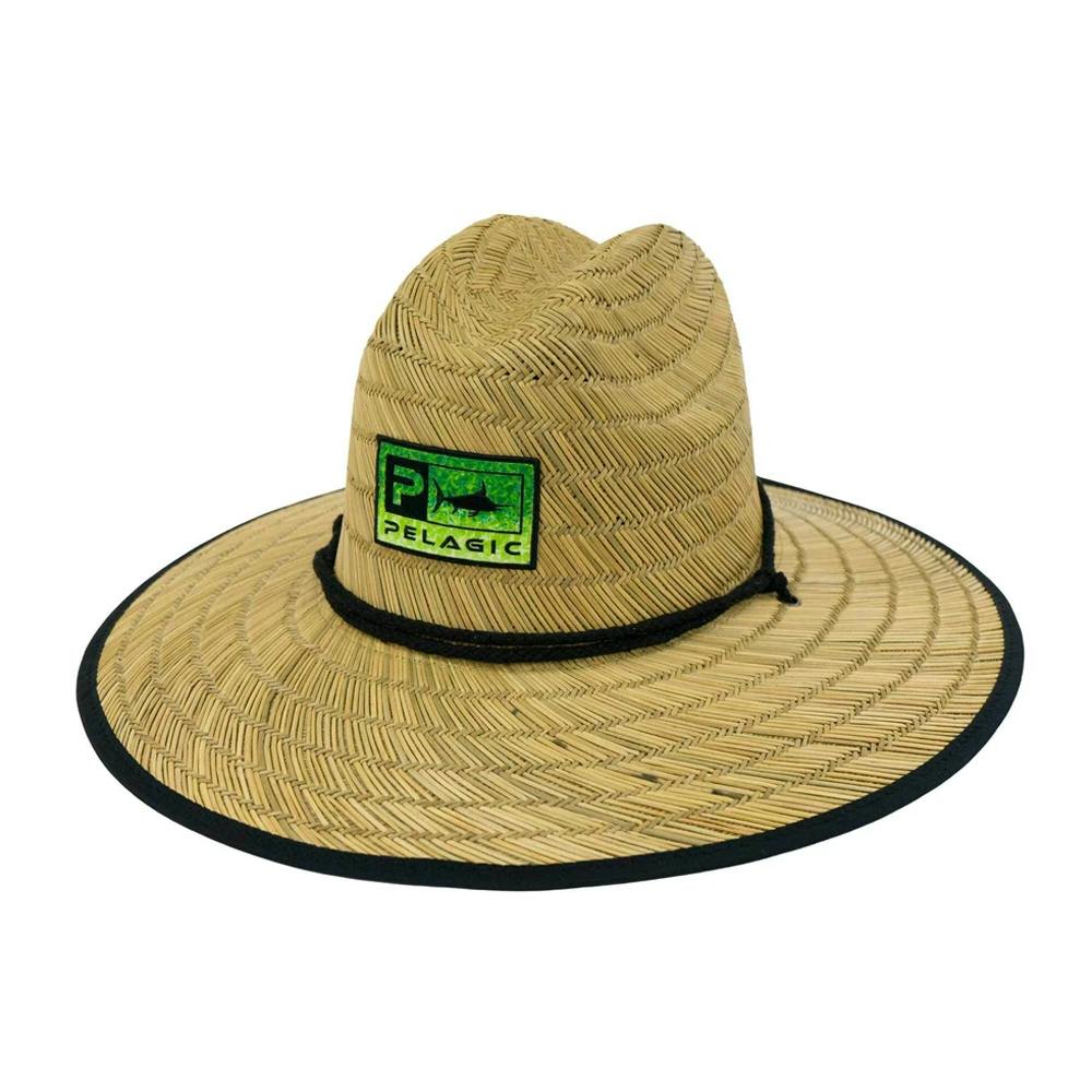 Pelagic Baja Straw Hat Dorado Collection Front - Green