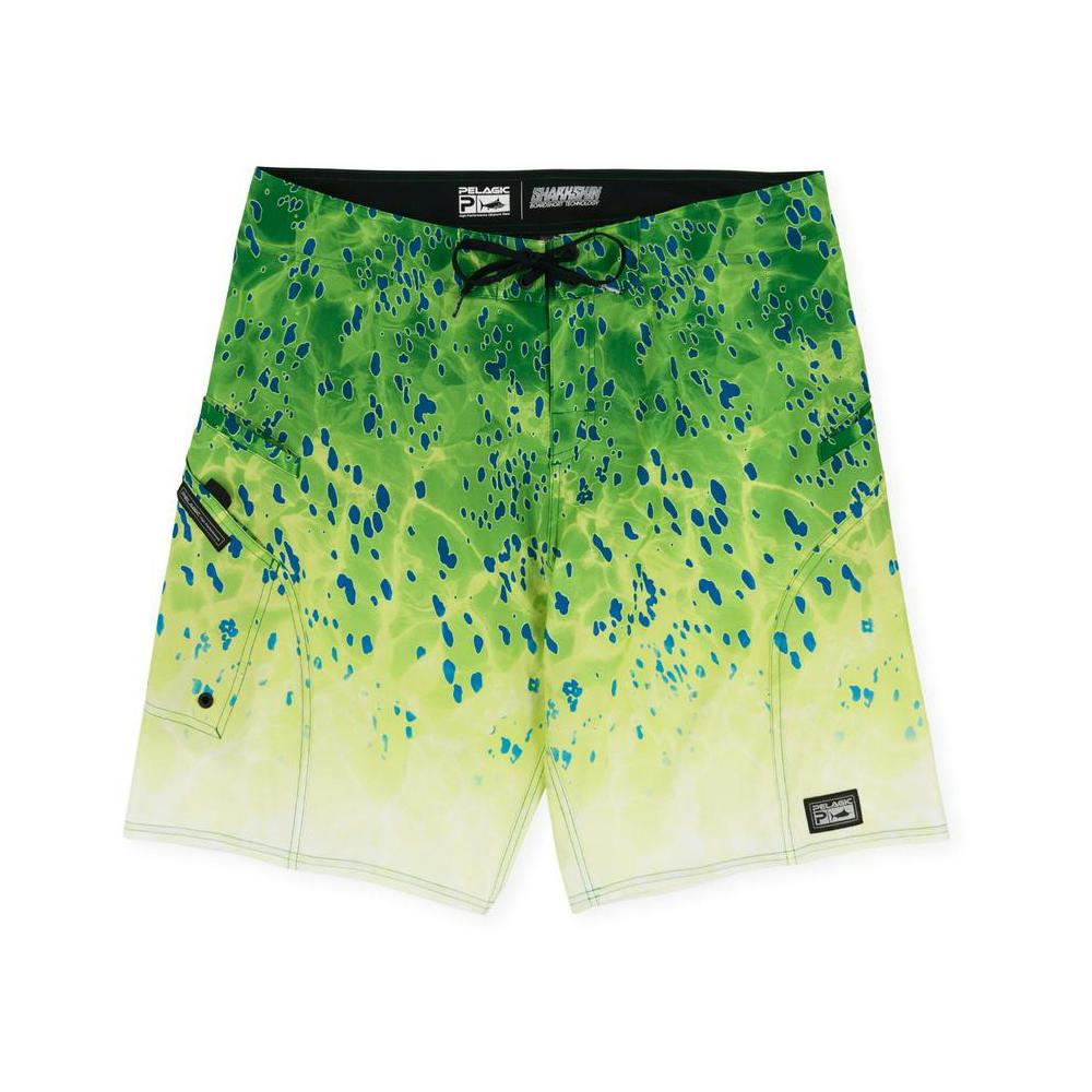 Pelagic Dorado Collection Sharkskin Boardshorts (Youth) - Green