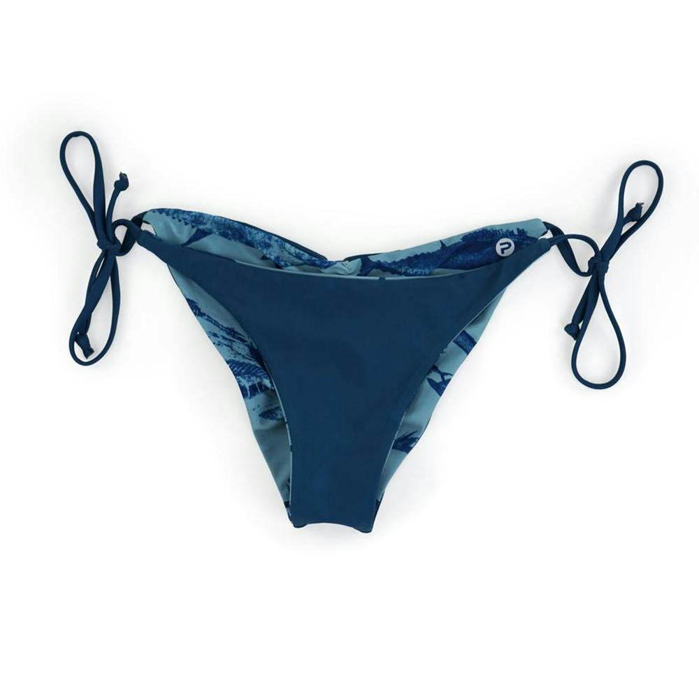 Pelagic Key West Reversible Bikini Bottoms Gyotaku Front Inside - Smokey Blue